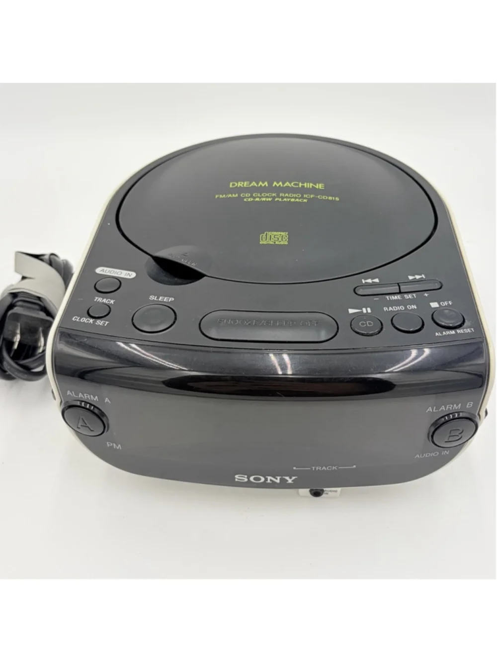 SONY ICF-CD815 Dream Machine CD Player AM/FM Dual Alarm Clock Radio TESTED